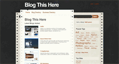 Desktop Screenshot of blogthishere.com